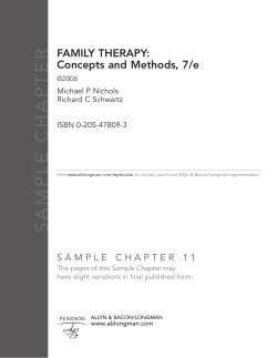 SAMPLE CHAPTER FAMILY THERAPY: Concepts and Methods, 7/e