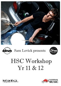 HSC Workshop Yr 11 &amp; 12 Sam Levick presents