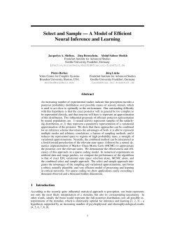 Select and Sample — A Model of Efficient