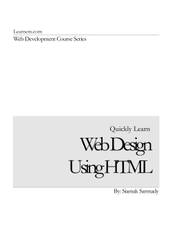 Web Design Using HTML Quickly Learn Web Development Course Series