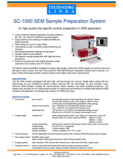 SC-1000 SEM Sample Preparation System •