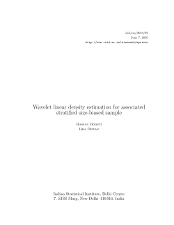 Wavelet linear density estimation for associated stratified size-biased sample