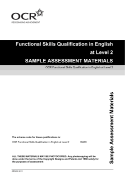 Functional Skills Qualification in English at Level