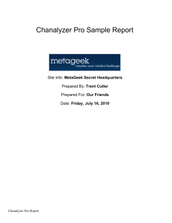 Chanalyzer Pro Sample Report MetaGeek Secret Headquarters Trent Cutler Our Friends