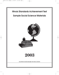 2003 Illinois Standards Achievement Test Sample Social Science Materials