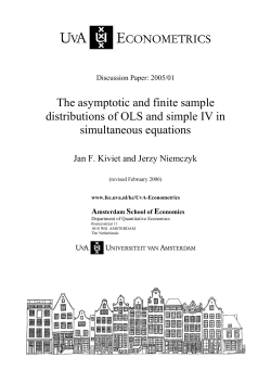 The asymptotic and finite sample simultaneous equations