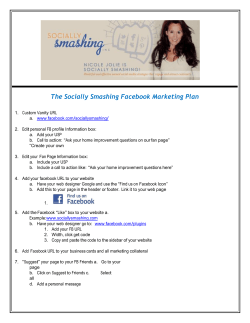 The Socially Smashing Facebook Marketing Plan
