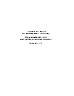 LUDLUM MODEL 43-78-2 ALPHA-BETA SAMPLE COUNTER