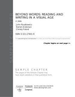 SAMPLE CHAPTER BEYOND WORDS: READING AND WRITING IN A VISUAL AGE