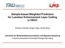 Sample-based Weighted Prediction for Lossless Enhancement Layer Coding in HEVC