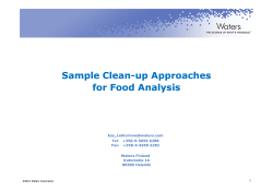 Sample Clean Sample Clean--up up Approaches Approaches
