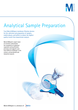 Analytical Sample Preparation