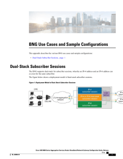 BNG Use Cases and Sample Configurations Dual-Stack Subscriber Sessions