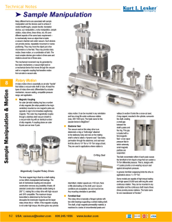 Sample Manipulation Technical Notes