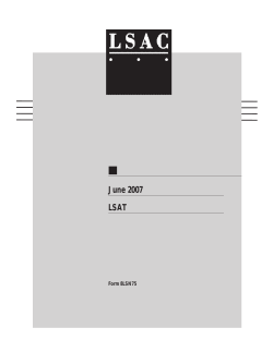 ■ June 2007 LSAT Form 8LSN75