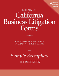 Sample Exemplars orms - California Business Litigation F 1
