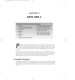 DATA AND C
