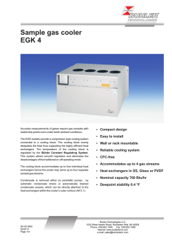 Sample gas cooler EGK 4 Compact design §