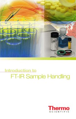 FT-IR Sample Handling Introduction to