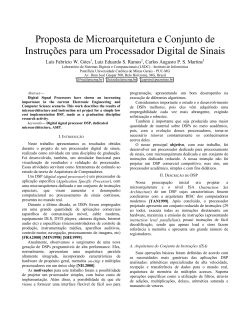 Proposta de Microarquitetura e Conjunto de Luís Fabrício W. Góes