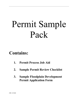 Permit Sample Pack Contains: