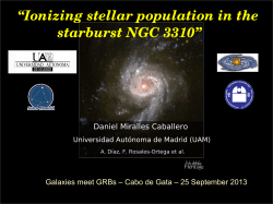    “Ionizing stellar population in the  starburst NGC 3310” Daniel Miralles Caballero