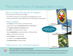The United Church of Canada Bulletin Covers