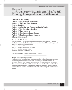 Settlement They Came to Wisconsin and They’re Still Coming: Immigration and Chapter 6