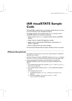 IAR visualSTATE Sample Code