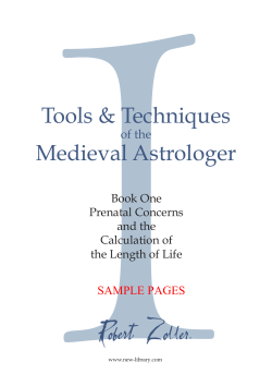 Tools &amp; Techniques Medieval Astrologer of the Book One