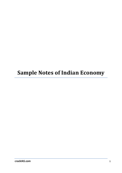 Sample Notes of Indian Economy crackIAS.com 1