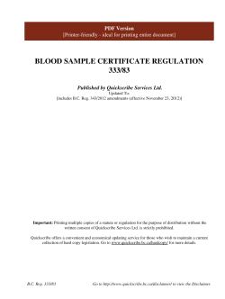 BLOOD SAMPLE CERTIFICATE REGULATION 333/83 PDF Version