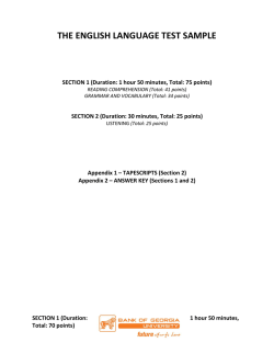 THE ENGLISH LANGUAGE TEST SAMPLE