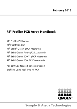RT Profiler PCR Array Handbook February 2013