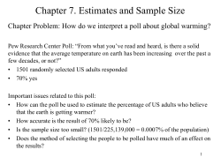 Chapter 7. Estimates and Sample Size