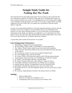 Sample Study Guide for Nothing But The Truth