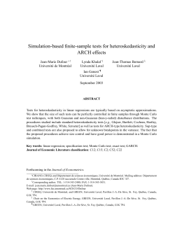 Simulation-based finite-sample tests for heteroskedasticity and ARCH effects