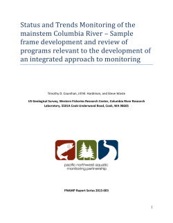 Status and Trends Monitoring of the mainstem Columbia River – Sample
