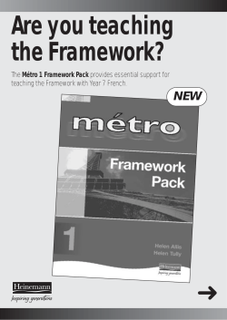 ➜ Are you teaching the Framework? NEW