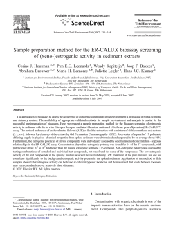 Sample preparation method for the ER-CALUX bioassay screening
