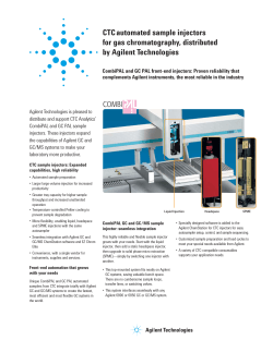 CTC automated sample injectors for gas chromatography, distributed by Agilent Technologies