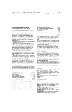 Supplemental Instructions and a Completed Sample of Form 990-EZ