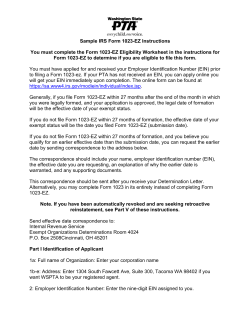 Sample IRS Form 1023-EZ Instructions