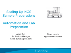 Scaling Up NGS Sample Preparation:  Automation and Lab