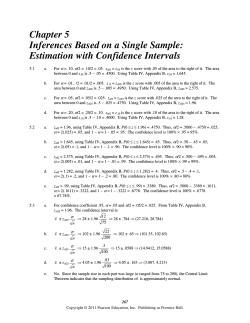 Chapter 5 Inferences Based on a Single Sample: Estimation with Confidence Intervals α