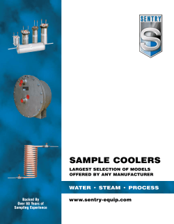 sample coolers www.sentry-equip.com water • steam • process largest selection of models