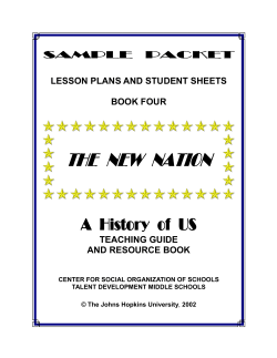 THE NEW NATION A History of US SAMPLE PACKET