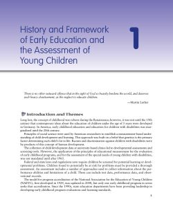 1 History and Framework of Early Education and the Assessment of