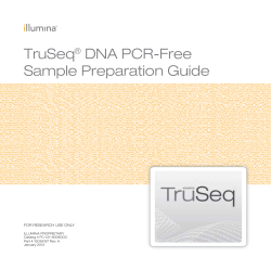 TruSeq DNA PCR-Free Sample Preparation Guide ®