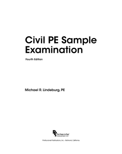 Civil PE Sample Examination Michael R. Lindeburg, PE Fourth Edition